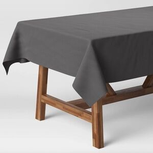 New Solid Gray 104" x 60" Rectangle Tablecloth Machine Washable by Threshold